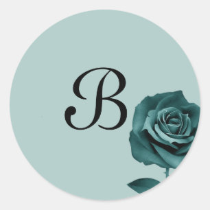 Sticker Rond 20 - 1,5 Enveloppe Rose bleu sceau