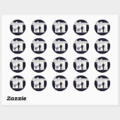 Sticker Rond 20 - 1,5 Enveloppe Sceau ARMÉE Uniforme Blues Brid (Feuille)