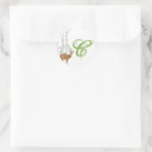 Sticker Rond 20 - 1,5 Enveloppe Sceau Cerf Doe Bois Buck (Sac)