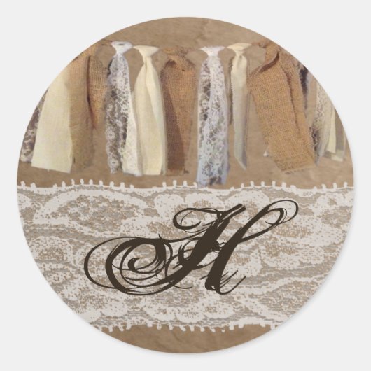 Sticker Rond 20 - 1,5 Enveloppe Sceau Kraft sac en papier Burla (Devant)