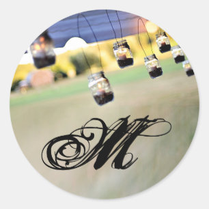 Sticker Rond 20 - 1,5 Enveloppe Sceau Mason Candle mât