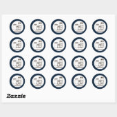 Sticker Rond 20 - 1,5 Enveloppe Sceau Mason Jar Pays Rustique (Feuille)