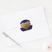 Sticker Rond 20 - 1,5 Enveloppe Sceau Moderne Stripe Marine Bla (Enveloppe)