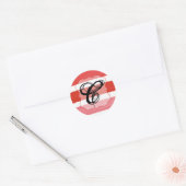 Sticker Rond 20 - 1,5 Enveloppe Sceau Ombre Stripe Red Line (Enveloppe)