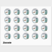 Sticker Rond 20 - 1,5 Enveloppe Sceau rustique pays Mason Jar (Feuille)