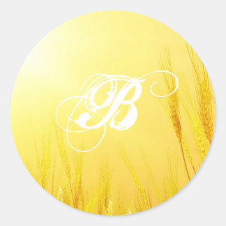 Sticker Rond 20 - 1,5 Enveloppe Seal Country Hay Sunset