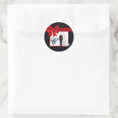 Sticker Rond 20 - 1,5 Enveloppe Seal Marine Uniform Groom Bride (Sac)