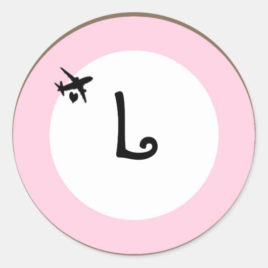 Sticker Rond 20 - 1,5 Enveloppe Seal rose City Line (Devant)