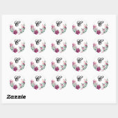 Sticker Rond 20 - 1,5 Fleurs tropicales du sceau d'enveloppe en (Feuille)
