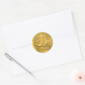 Sticker rond 20 Dollar US Eagle Gold Piece (Enveloppe)
