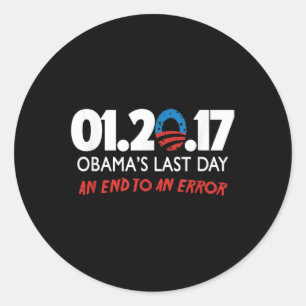 Sticker Rond 20 janvier 2017 Journée Dernière des Obama
