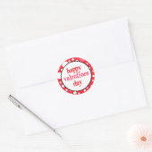 Sticker Rond 20 Joyeux Valentines Jour Cupcake Toppers (Enveloppe)