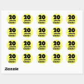 Sticker Rond 20 Livres Plus Léger (Feuille)