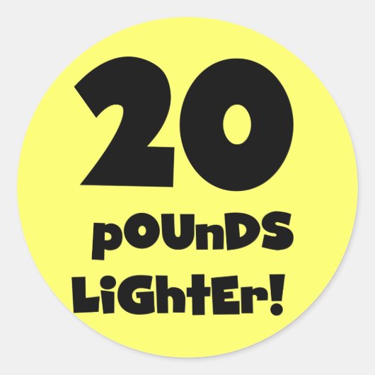 Sticker Rond 20 Livres Plus Léger (Devant)