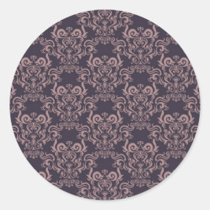 Sticker Rond 20 Mariage Enveloppe en dentelle pourpre