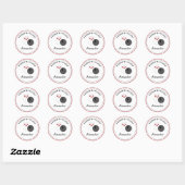 Sticker Rond 20 Toppers Cupcake personnalisables Bowling Party (Feuille)