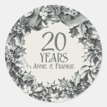 20e anniversaire de Mariage antique vintage