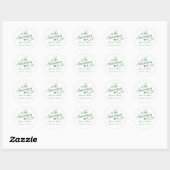 Sticker Rond 20th Emerald Wedding Anniversary Paper Plates (Feuille)