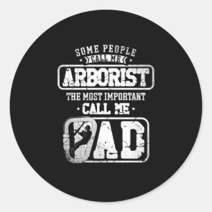 Sticker Rond 21.Arboriste pour un coupe-arbre