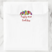 Sticker Rond 21e b collage d'hier de belles fleurs (Sac)