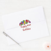 Sticker Rond 21e b collage d'hier de belles fleurs (Enveloppe)