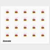 Sticker Rond 21st Birthday Cake (Feuille)