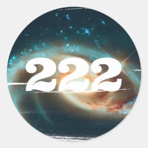 Sticker Rond 222 Alignement Numéro de l'ange Manifestation de g