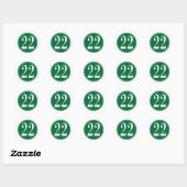 Sticker Rond #22 Cercle Vert (Feuille)