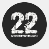 Sticker Rond 22 Chemise Vétérinaire par jour - 22 Suicide Vétér (Devant)