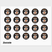 Sticker Rond 23 Anniversaire du Mariage Bysketbyll Married Co (Feuille)