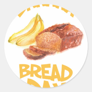 Sticker Rond 23 février - Journée du pain bananier