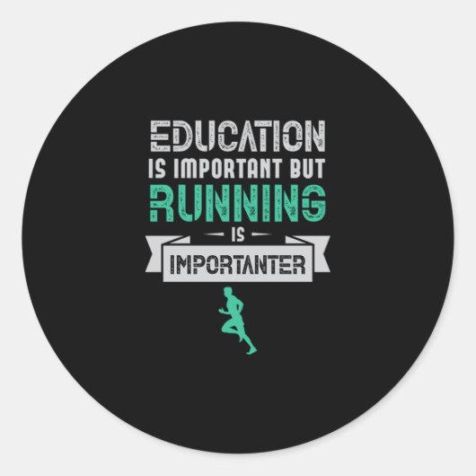 Sticker Rond 23.L'Éducation Est Importante, Mais L'Exécution Es (Devant)