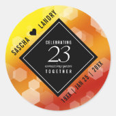 Sticker Rond 23e anniversaire de Mariage de Topaz impérial (Devant)