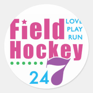 Sticker Rond 24/7 hockey de champ