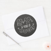 Sticker Rond 24e Anniversary Poison de Chalk Hearts (Enveloppe)