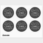Sticker Rond 24e Anniversary Poison de Chalk Hearts (Feuille)