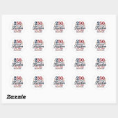 Sticker Rond 250 Ans (Feuille)