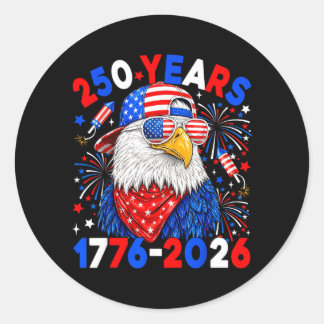 Sticker Rond 250 Ans 250e Anniversaire Aigle 4 Juillet Garçons