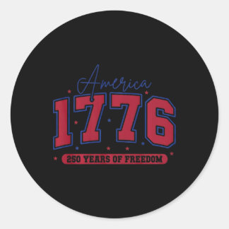 Sticker Rond 250 Ans Anniversaire de l'Amérique 250e Indépendan