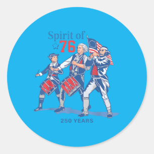 Sticker Rond 250 ans d'Amérique 250e anniversaire 1776-2026 4