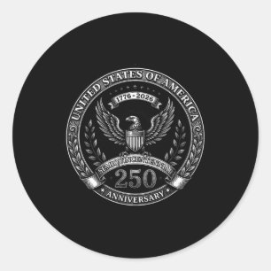 Sticker Rond 250 ans d'Amérique 250e anniversaire du 4 juillet