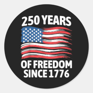 Sticker Rond 250 ans de liberté 250e anniversaire 1776 2026