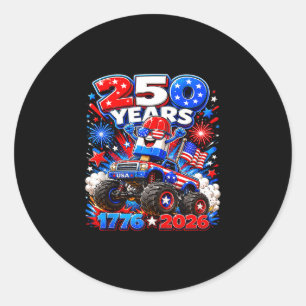 Sticker Rond 250 ans popsicle patriotique enfants amérique garç