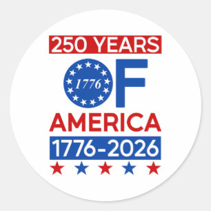 Sticker Rond 250 ans Révolution américaine Semiquincentenni