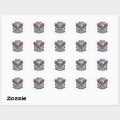 STICKER ROND 250E ANNIVERSAIRE AMÉRIQUE (Feuille)