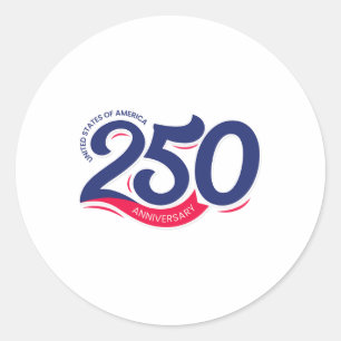 Sticker Rond 250e anniversaire d'Amérique Semiquincentennial Ét