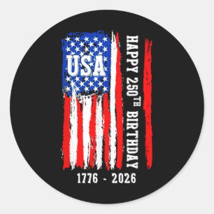 Sticker Rond 250e anniversaire des Etats-Unis, fête de l'indépe