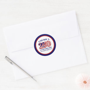 Sticker Rond 250e anniversaire USA patriotique 1776–2026