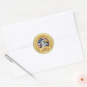 Sticker Rond 250e anniversaire USA patriotique 1776–2026