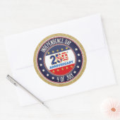 Sticker Rond 250th Anniversary USA Patriotic | 1776–2026 (Enveloppe)